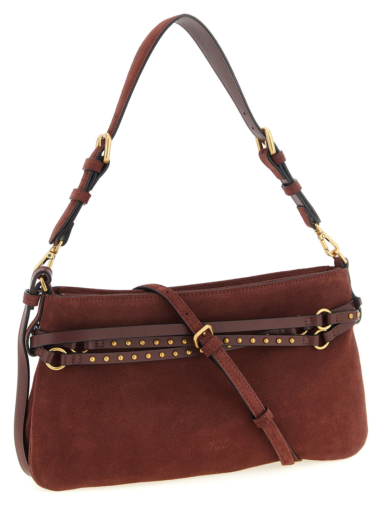 PINKO Bordeaux Cowhide Shoulder Bag