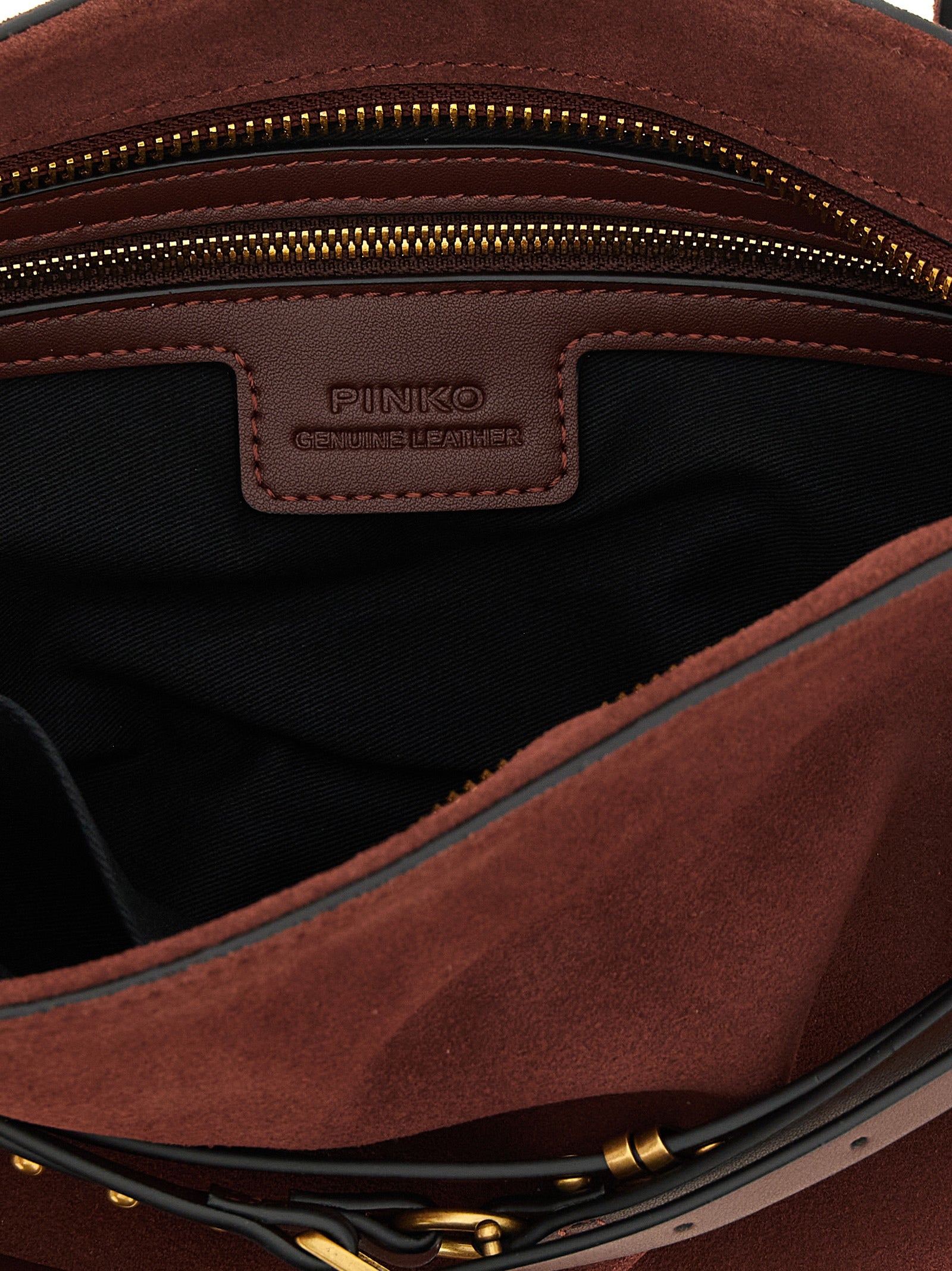 PINKO Bordeaux Cowhide Shoulder Bag