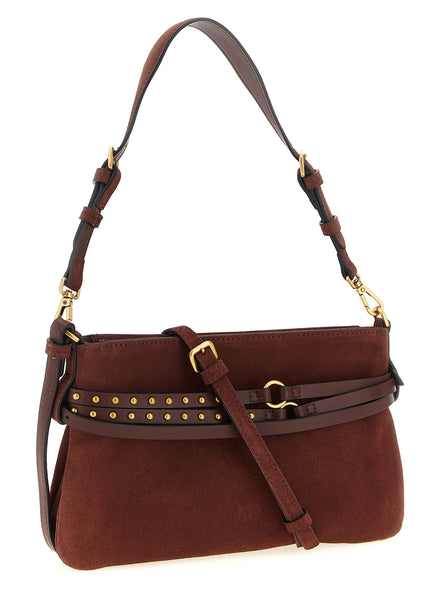 PINKO Bordeaux Lamb Leather Shoulder Bag
