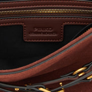 PINKO Bordeaux Lamb Leather Shoulder Bag