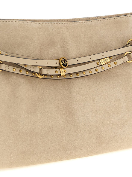 PINKO Beige Cowhide Shoulder Bag