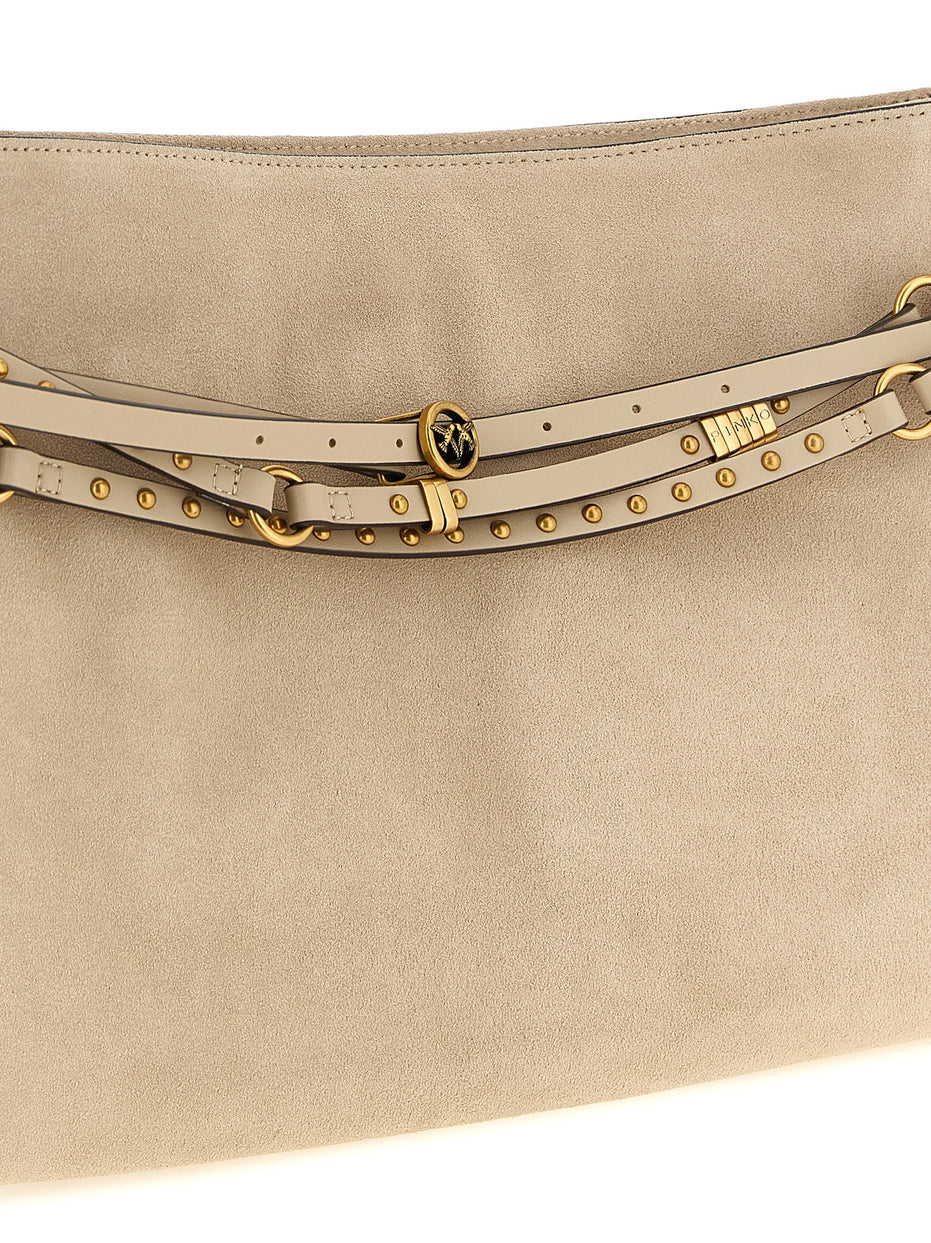 PINKO Beige Cowhide Shoulder Bag
