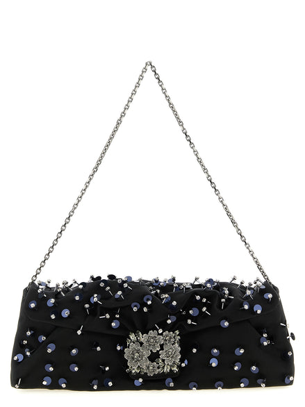 Roger Vivier Black Viscose Clutch Bag