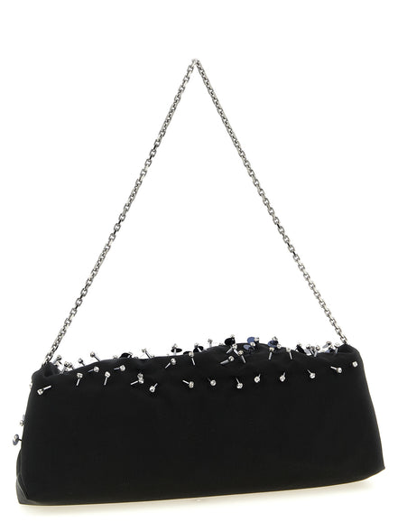 Roger Vivier Black Viscose Clutch Bag