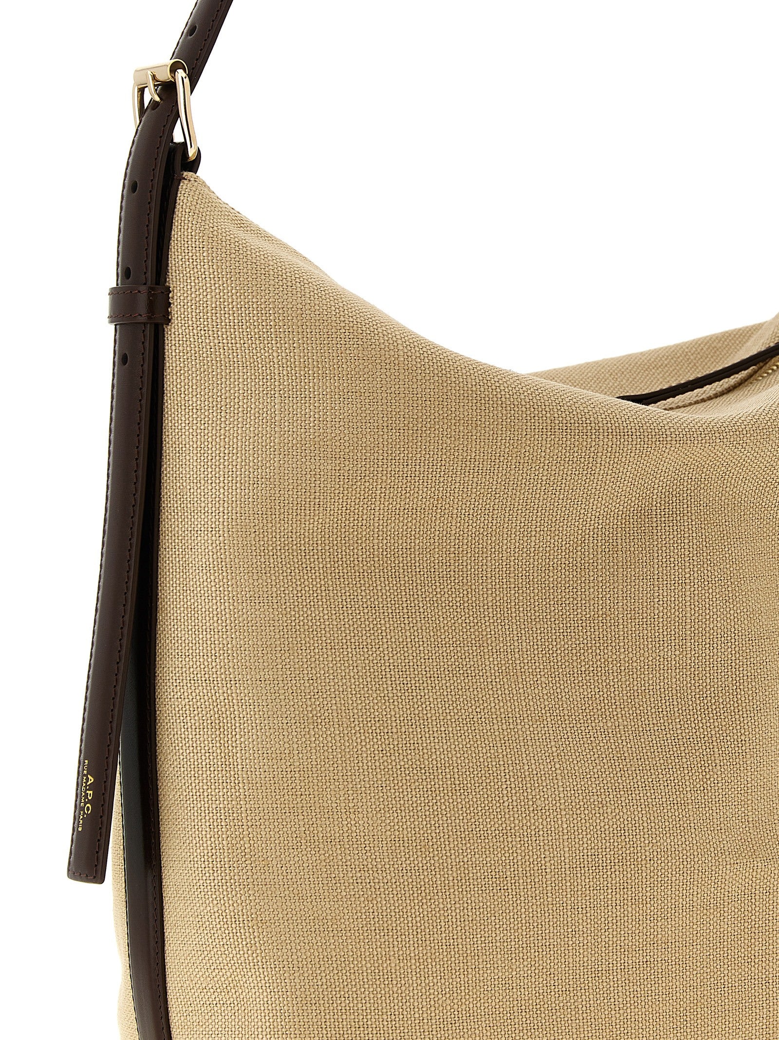 A.P.C. Beige Cotton Shoulder Bag