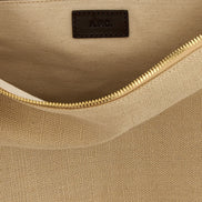 A.P.C. Beige Cotton Shoulder Bag