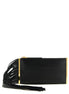 Elisabetta Franchi Black Leather Clutch Bag