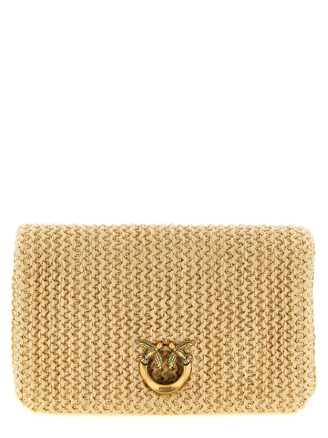 PINKO Beige Polypropylene Clutch Bag