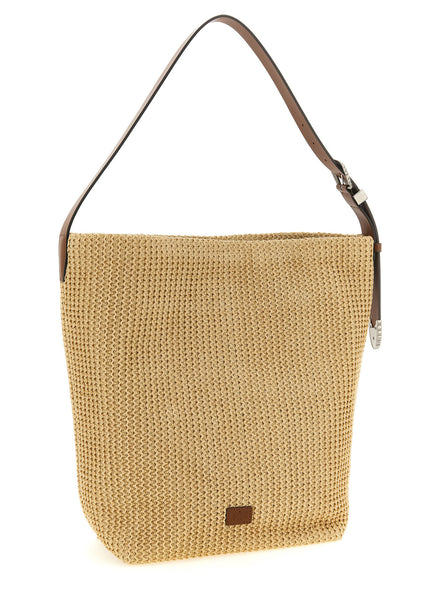 PINKO Beige Cowhide Shoulder Bag