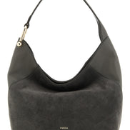 Furla Gray Calfskin Shoulder Bag