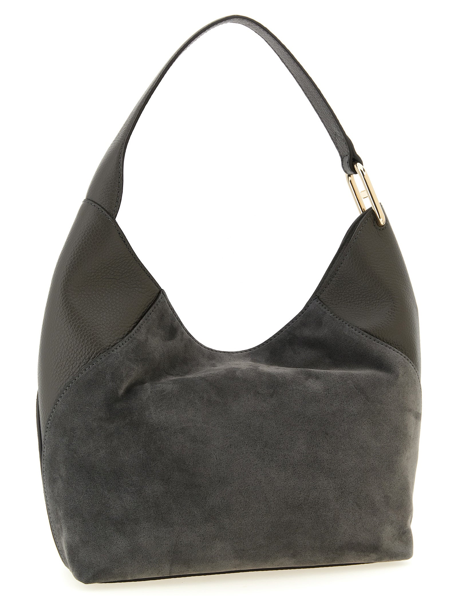 Furla Gray Calfskin Shoulder Bag