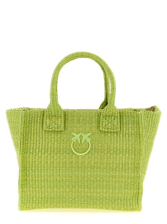 Τσάντα tote PINKO δίχρωμη από πολυπροπυλένιο  