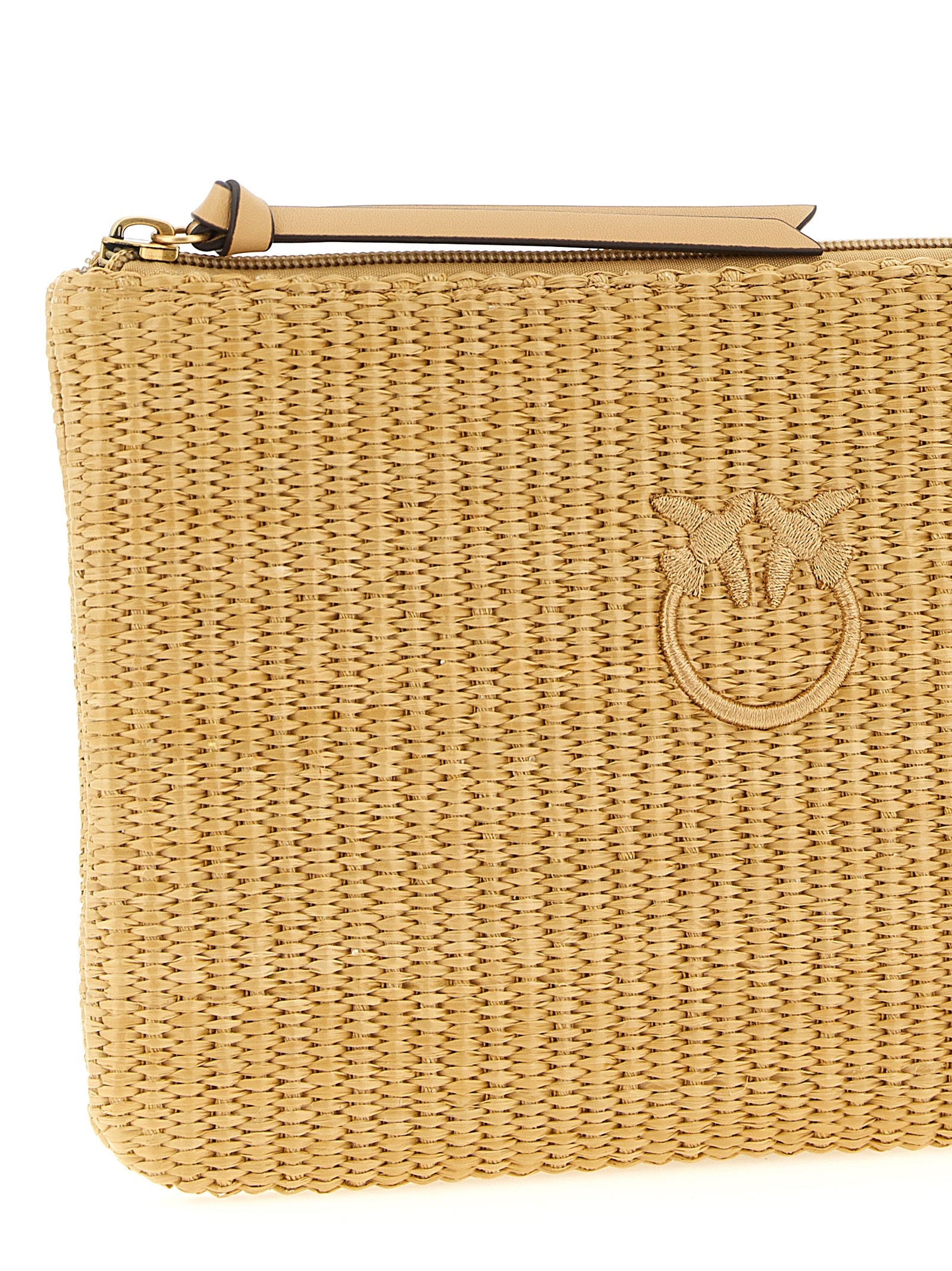 PINKO Beige Polypropylene Clutch Bag