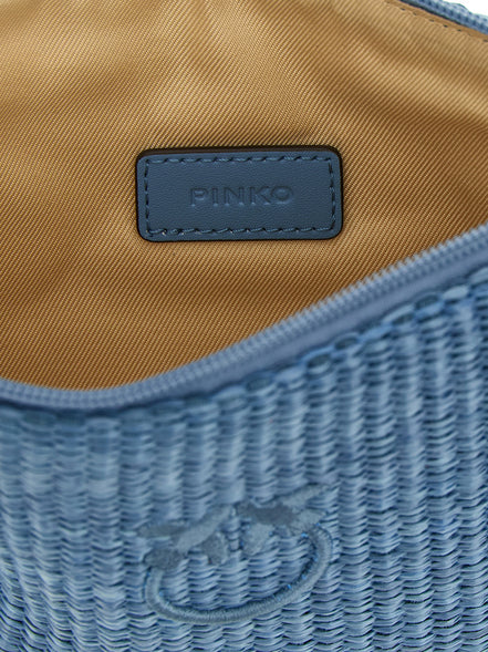 PINKO Blue Polypropylene Clutch Bag