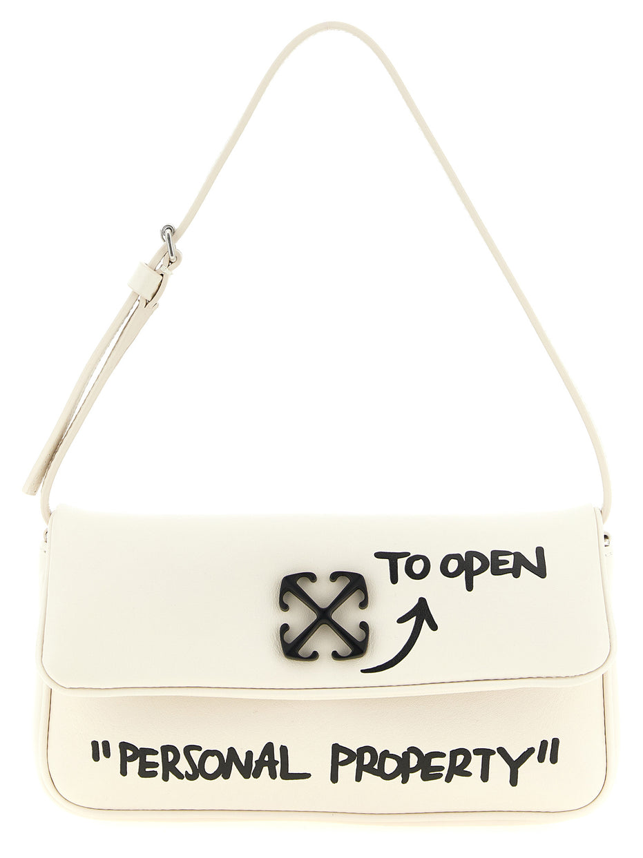 Off-White Bicolor Lamb Leather Shoulder Bag