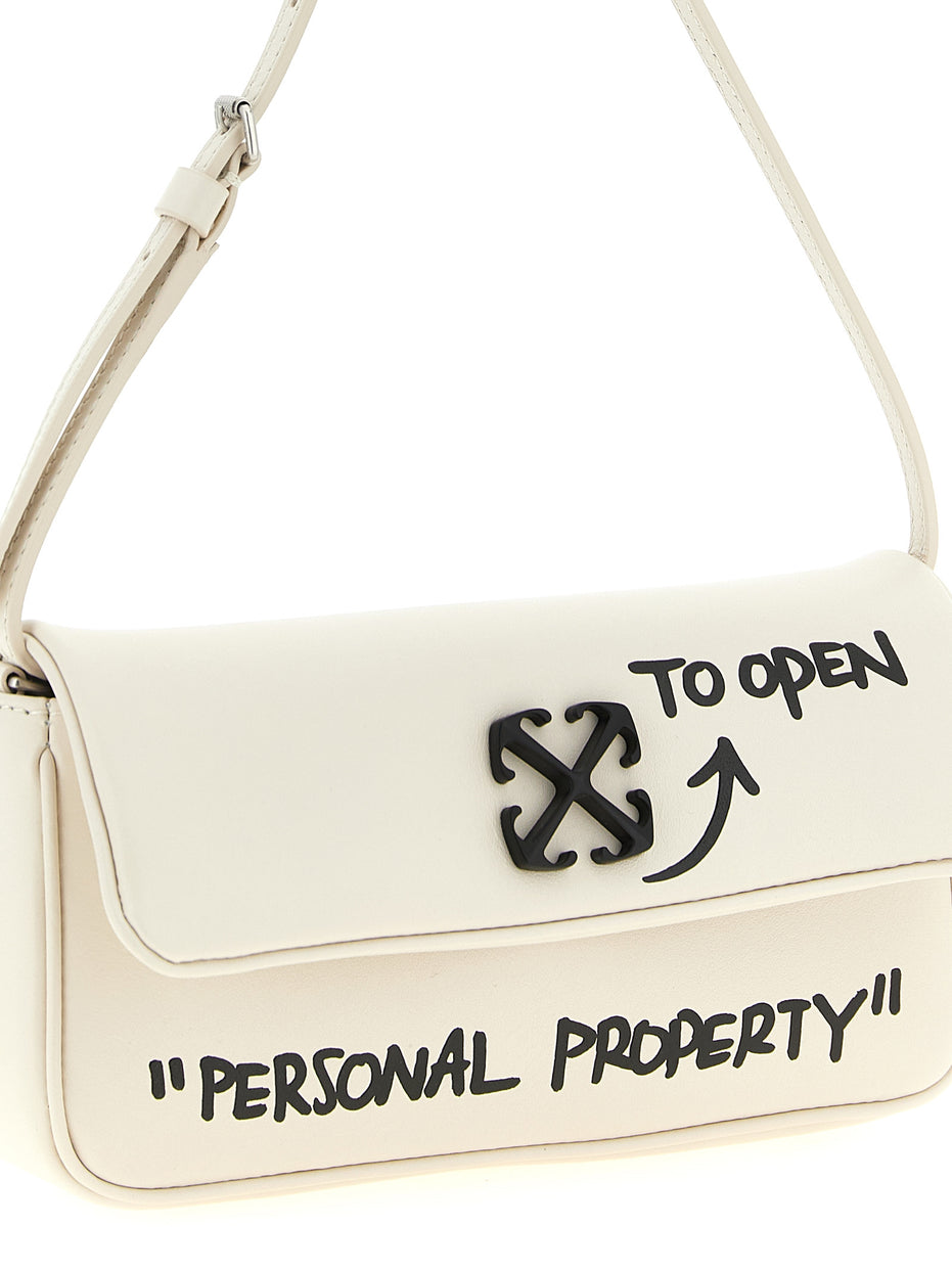 Off-White Bicolor Lamb Leather Shoulder Bag