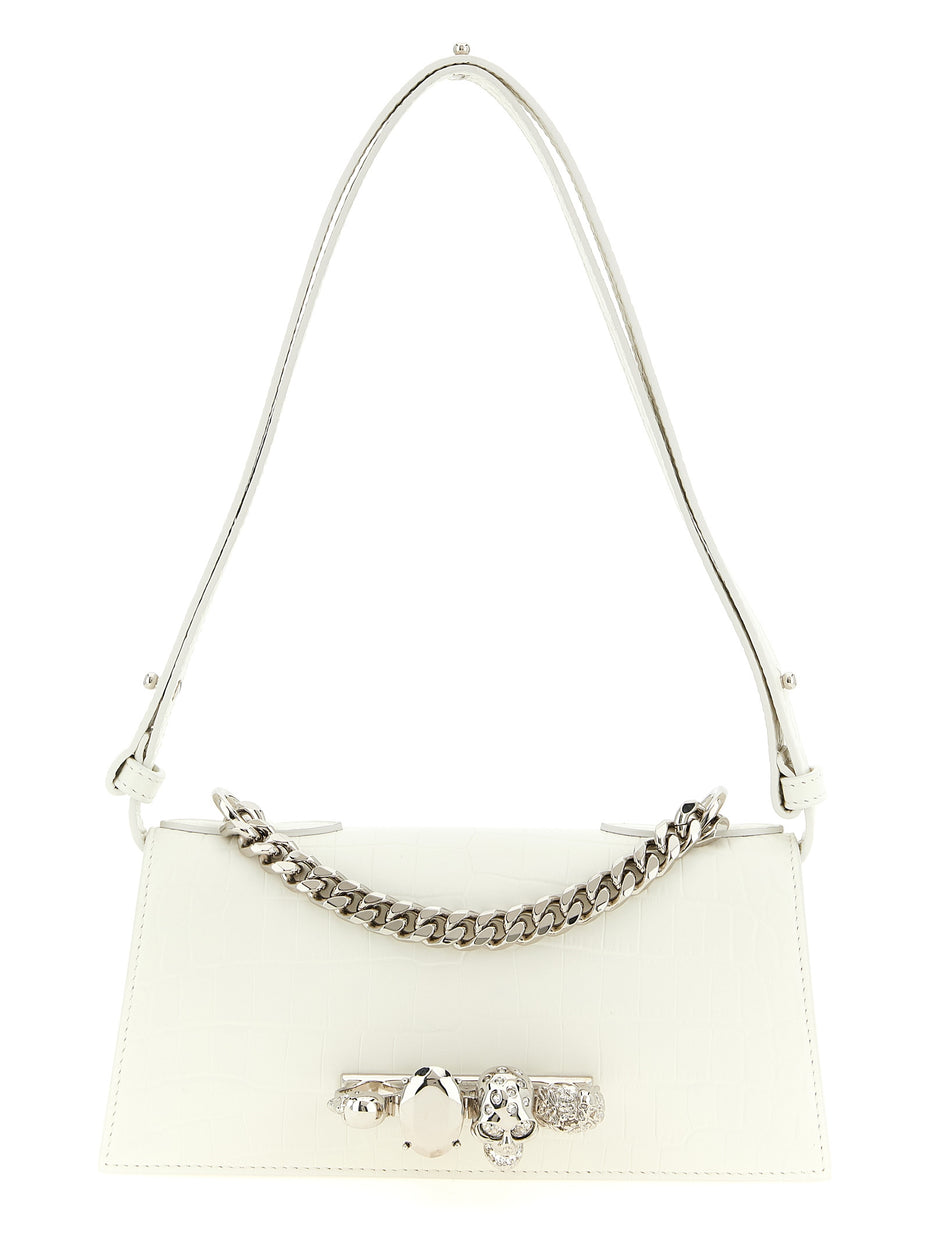 Alexander McQueen White Calfskin Shoulder Bag
