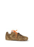 Miu Miu Brown Calf Leather Bos Taurus Athletic Sneakers