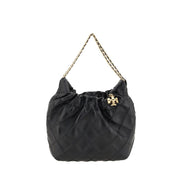Tory Burch Black Calf Leather Bos Taurus Shoulder Bag