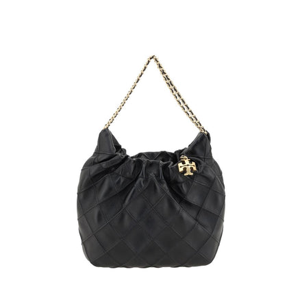 Tory Burch Black Calf Leather Bos Taurus Shoulder Bag