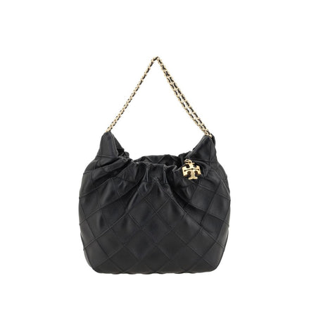 Tory Burch Black Calf Leather Bos Taurus Shoulder Bag