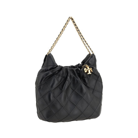 Tory Burch Black Calf Leather Bos Taurus Shoulder Bag