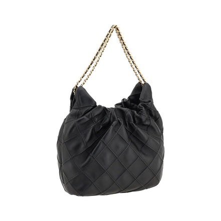 Tory Burch Black Calf Leather Bos Taurus Shoulder Bag