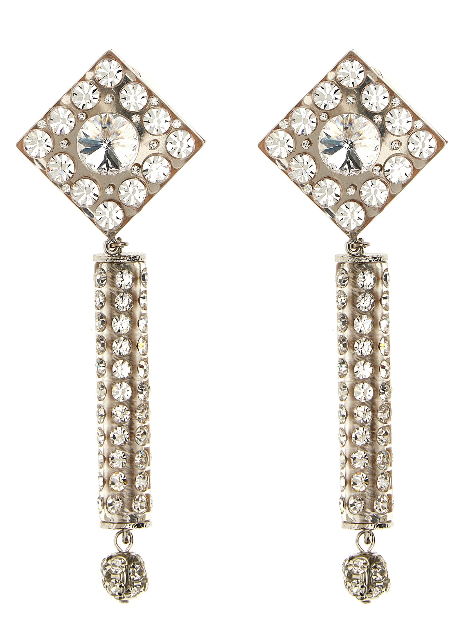 Alessandra Rich Silver Plastic Earrings