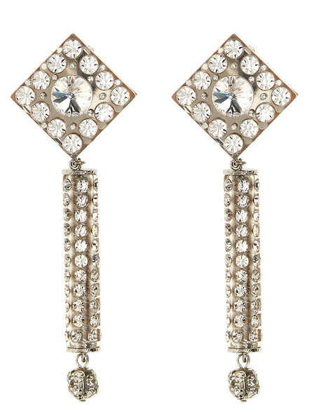 Alessandra Rich Silver Plastic Earrings