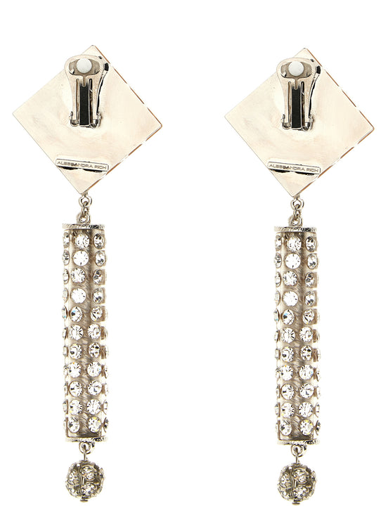 Alessandra Rich Silver Plastic Earrings
