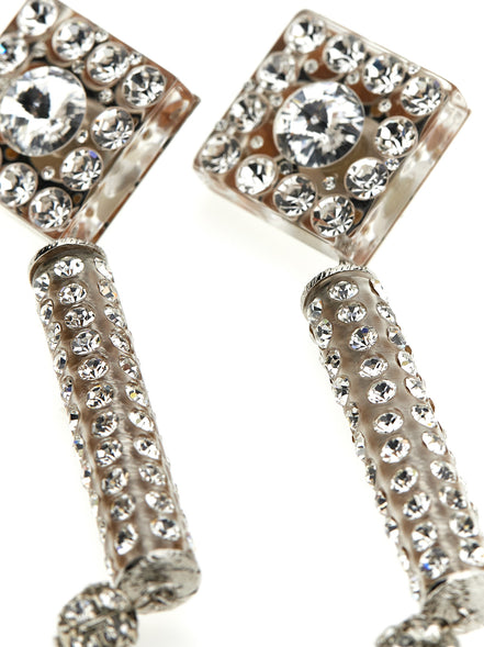 Alessandra Rich Silver Plastic Earrings