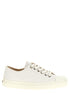 Moschino White Cotton Low Top Sneakers
