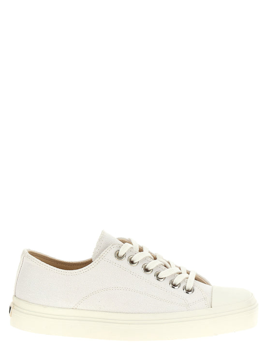 Moschino White Cotton Low Top Sneakers