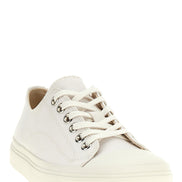 Moschino White Cotton Low Top Sneakers