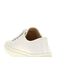 Moschino White Cotton Low Top Sneakers