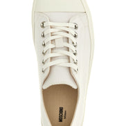 Moschino White Cotton Low Top Sneakers