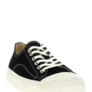 Moschino Black Cotton Low Top Sneakers