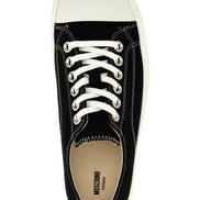 Moschino Black Cotton Low Top Sneakers
