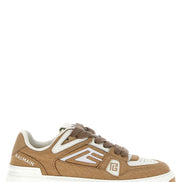 Balmain Beige Polyester Low Top Sneakers