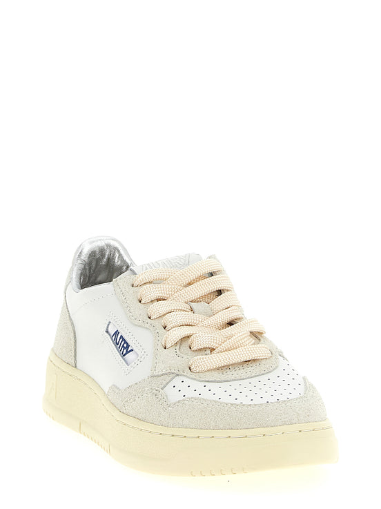 Autry Beige Cowhide Low Top Sneakers