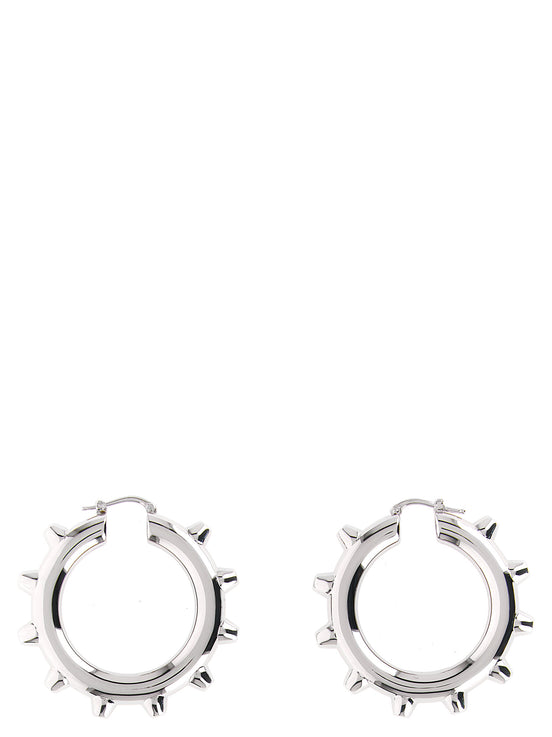 Jil Sander Silver Brass Earrings
