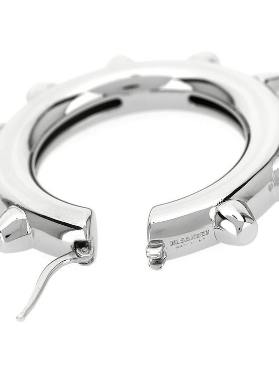 Jil Sander Silver Brass Earrings