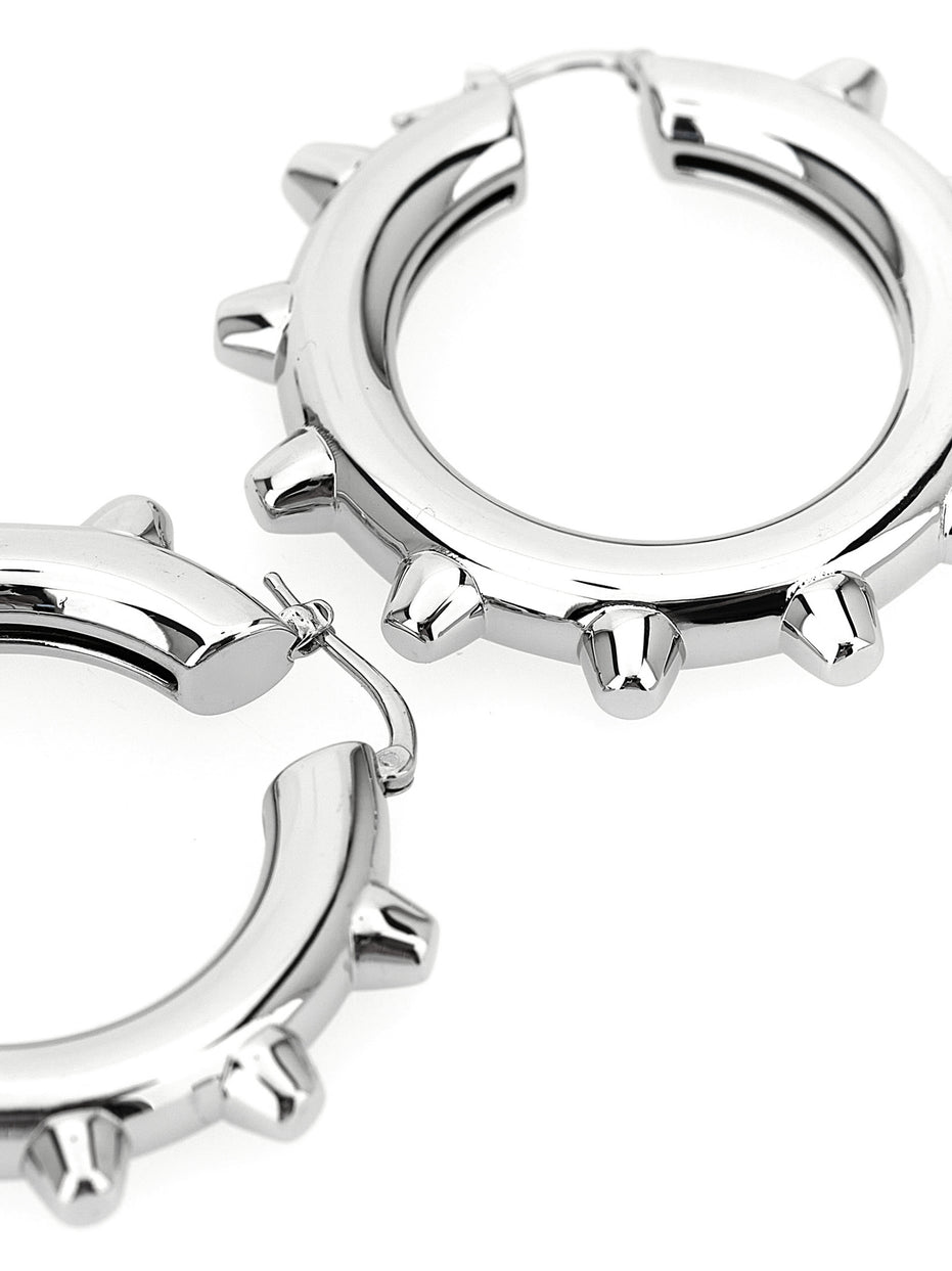 Jil Sander Silver Brass Earrings