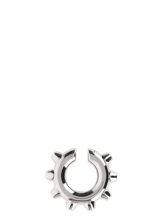 Jil Sander Silver Brass Earrings