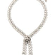Alessandra Rich Silver Glass Necklace