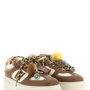 Fendi Multicolor Calfskin Platform Sneakers