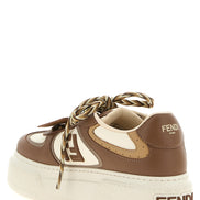 Fendi Multicolor Calfskin Platform Sneakers