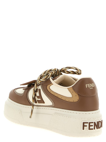 Fendi Multicolor Calfskin Platform Sneakers