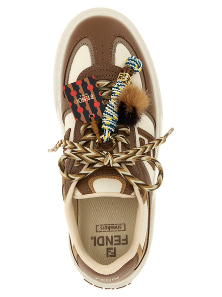 Fendi Multicolor Calfskin Platform Sneakers