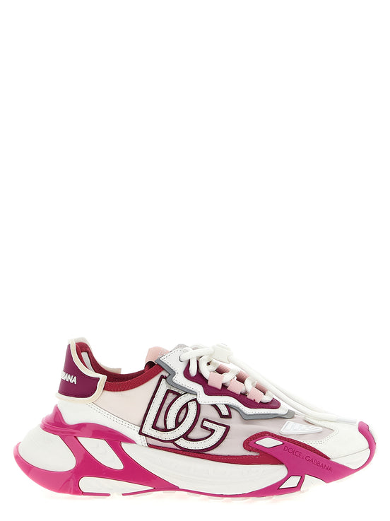 Dolce & Gabbana Fuchsia Viscose Athletic Sneakers